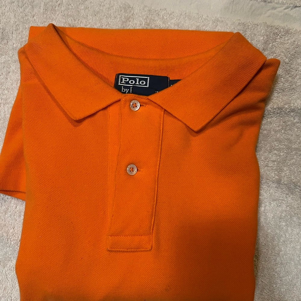Ralph Lauren Men's Bright Orange Polo Shirt